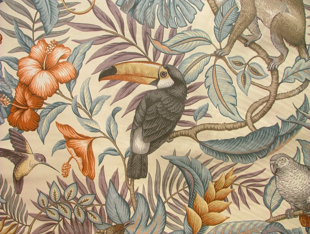 iLiv Woven Cotton Fabric Rainforest Henna 2.5 Metres Cushion Curtain Upholstery0