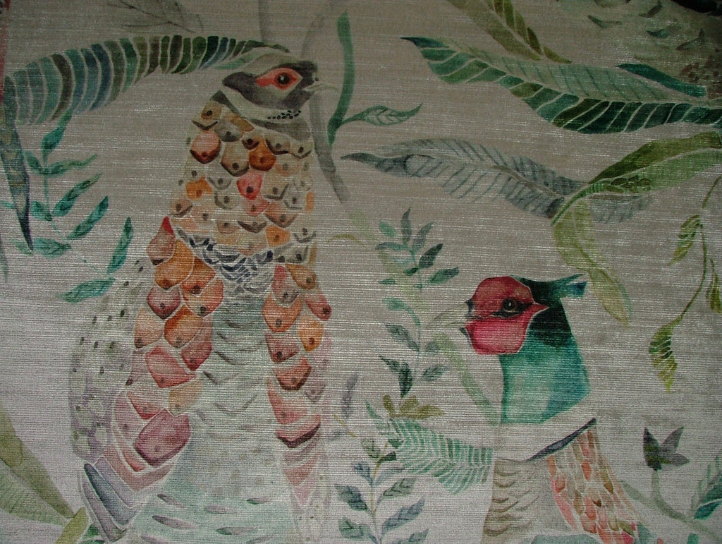 Pheasant Velvet Curtain Fabric Upholstery Cushion By VOYAGE MAISON 6.4 METRES11