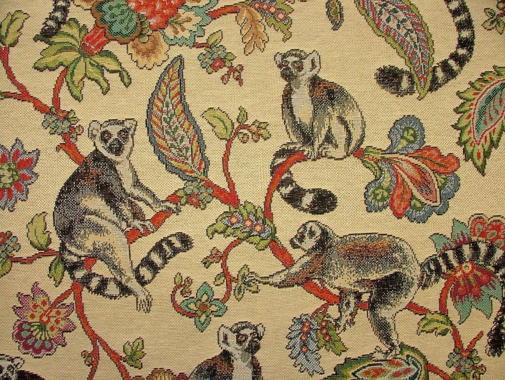 "Animal Tapestry" Designer Fabric Ideal For Upholstery Curtains Cushions Throws