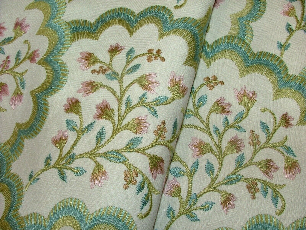 2.1 Metres Aquarius Orchid Embroidered Fabric Curtain Upholstery Cushion