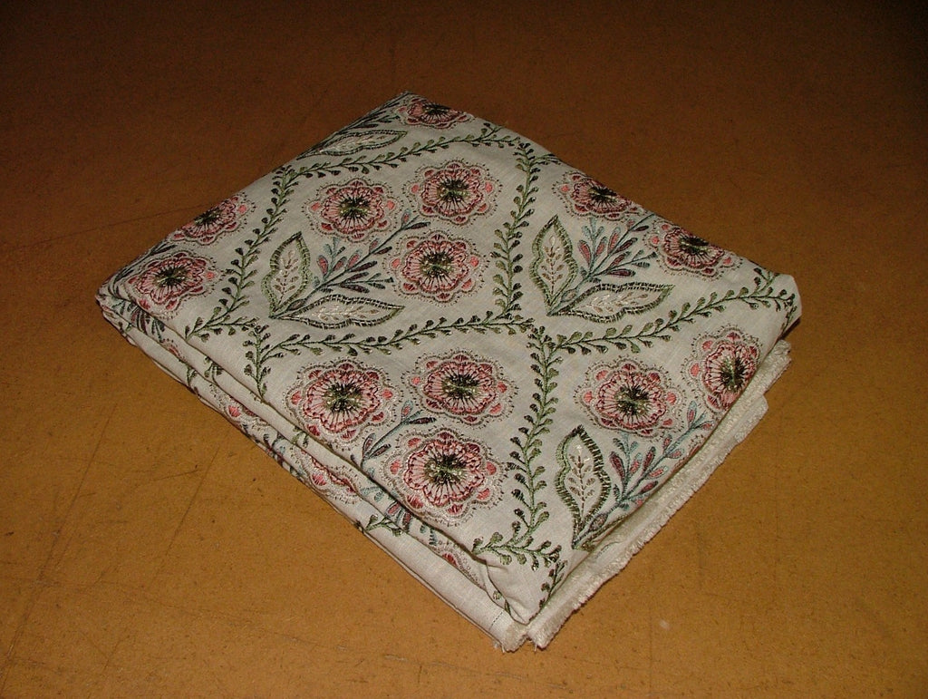 1.15 Metres iLiv Marcella Pine Embroidered Fabric Curtain Upholstery Cushion15