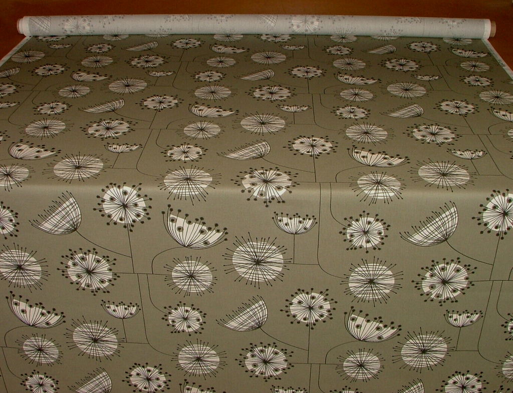 MissPrint Dandelion Mobile French Grey Scandi Curtain Upholstery Cushion Fabric