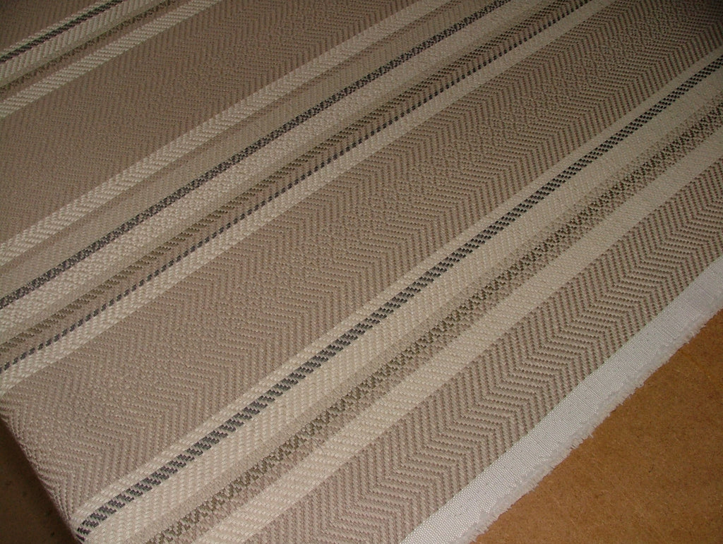 iLiv Thick Woven Curtain Fabric 2.2 Metre Indus Almond Stripe Upholstery Cushion7