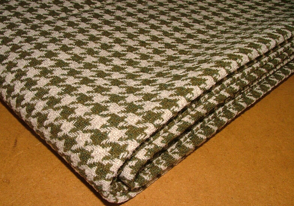 1.7 Metres iLiv Houndstooth Moss FR Upholstery Fabric Cushion Upholstery