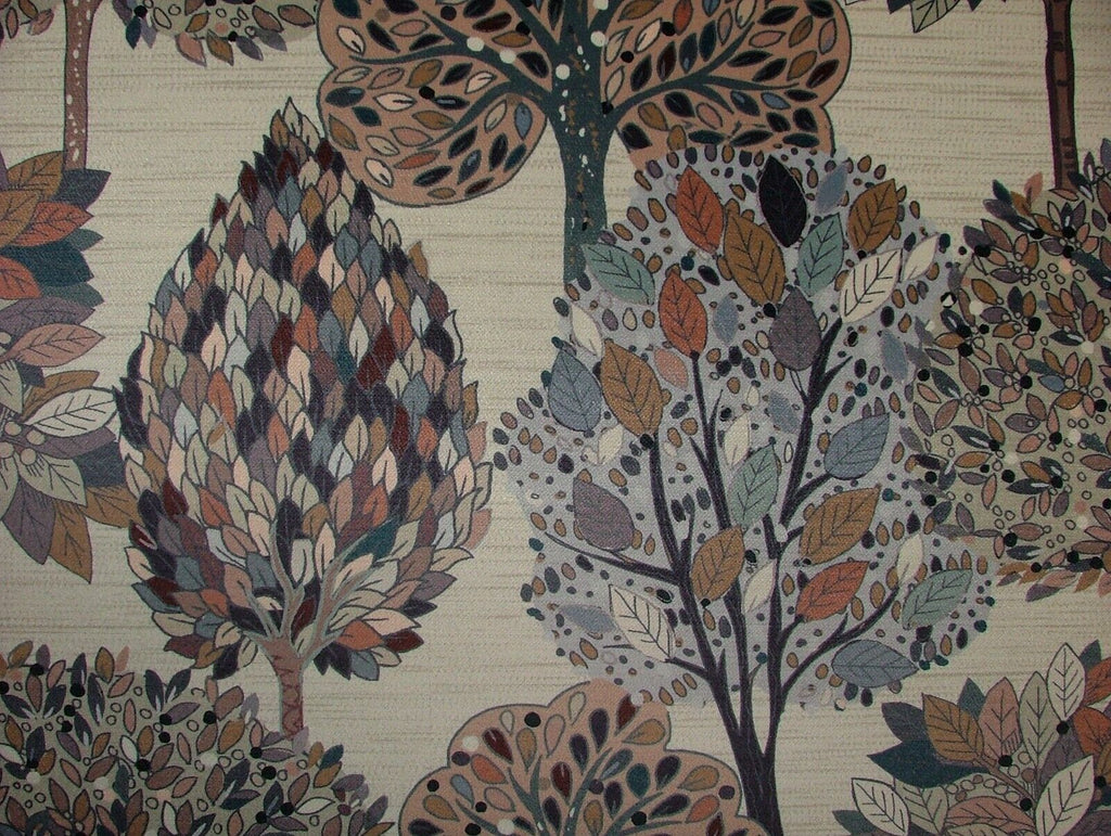 Foliage Fall Tree Cloud Velvet Designer Fabric Curtain Upholstery Cushion