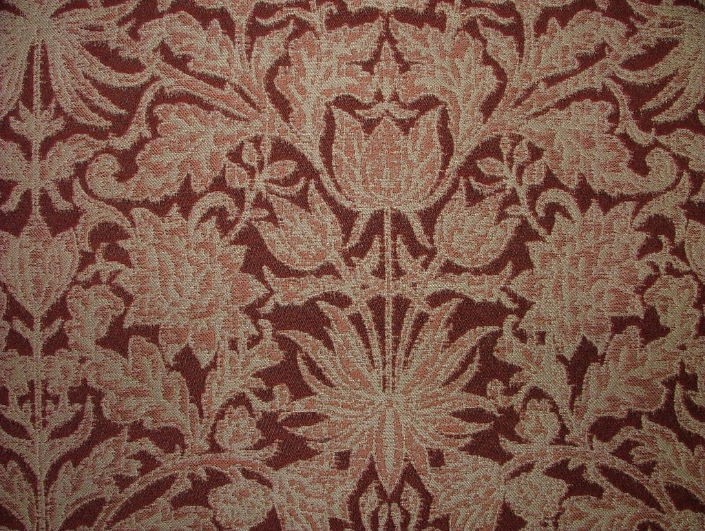 35 Metres Riverhill Claret Woven Jacquard Fabric Curtain Upholstery Cushion