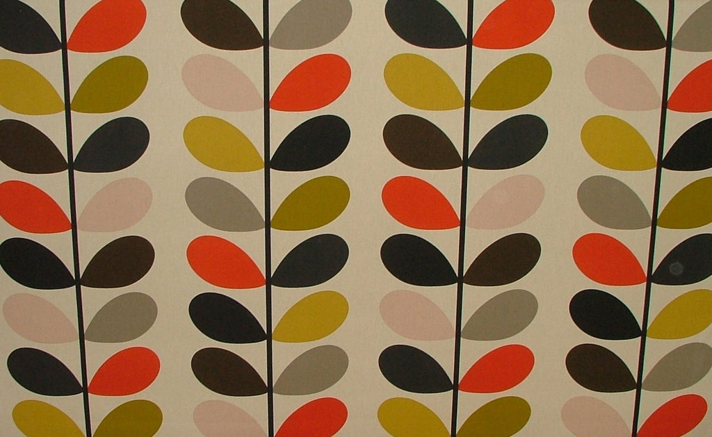 Orla Kiely Cotton Fabric Multi Stem Tomato Curtain Upholstery 12 Metre Length4