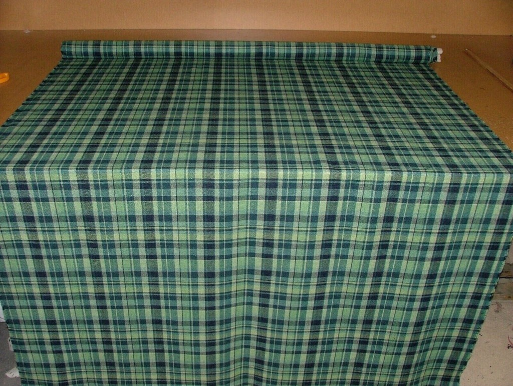 Ocean Highland Wool Blend Tartan Check Upholstery Grade Curtain Cushion Fabric