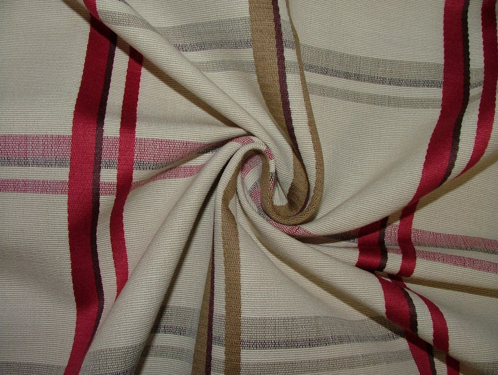 Romo Curtain Upholstery Fabric Quincey Redcurrant Woven Check - 14 Metres18