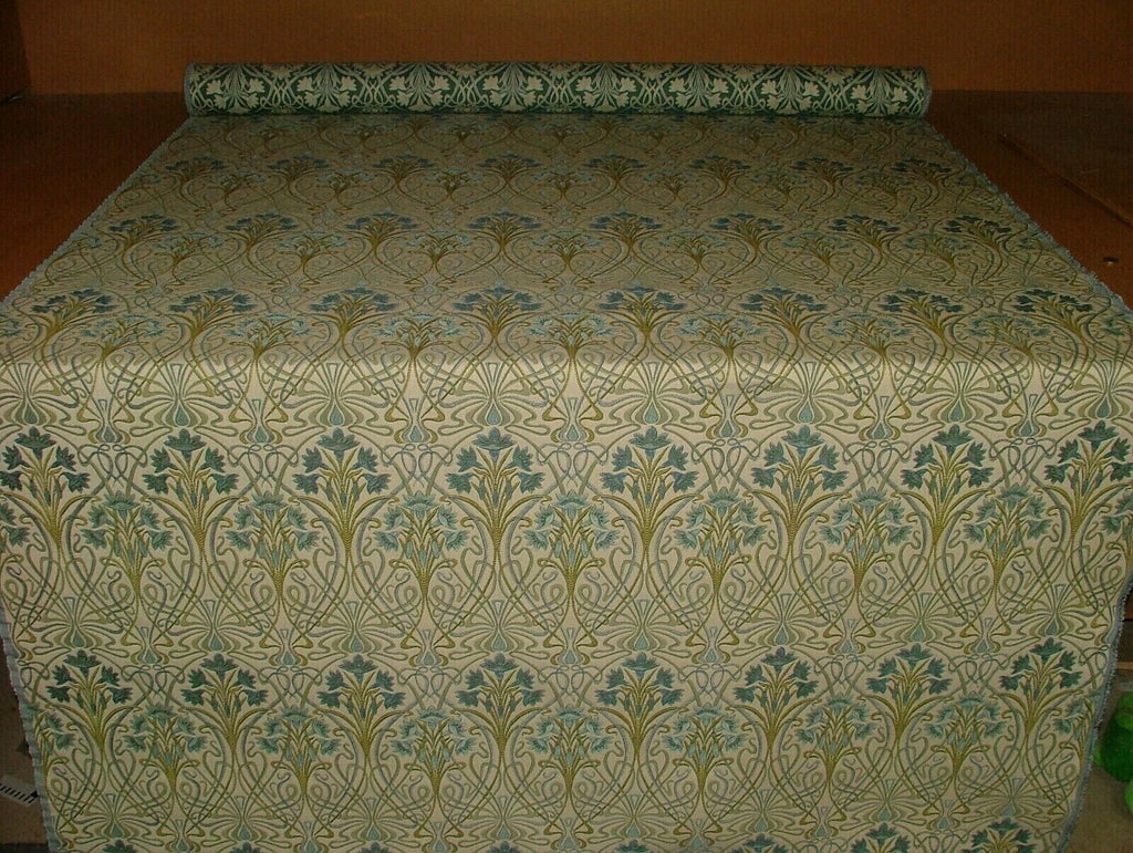 2.6 Metres Art Nouveau Tiffany Prussian Blue Jacquard Curtain Upholstery Cushion