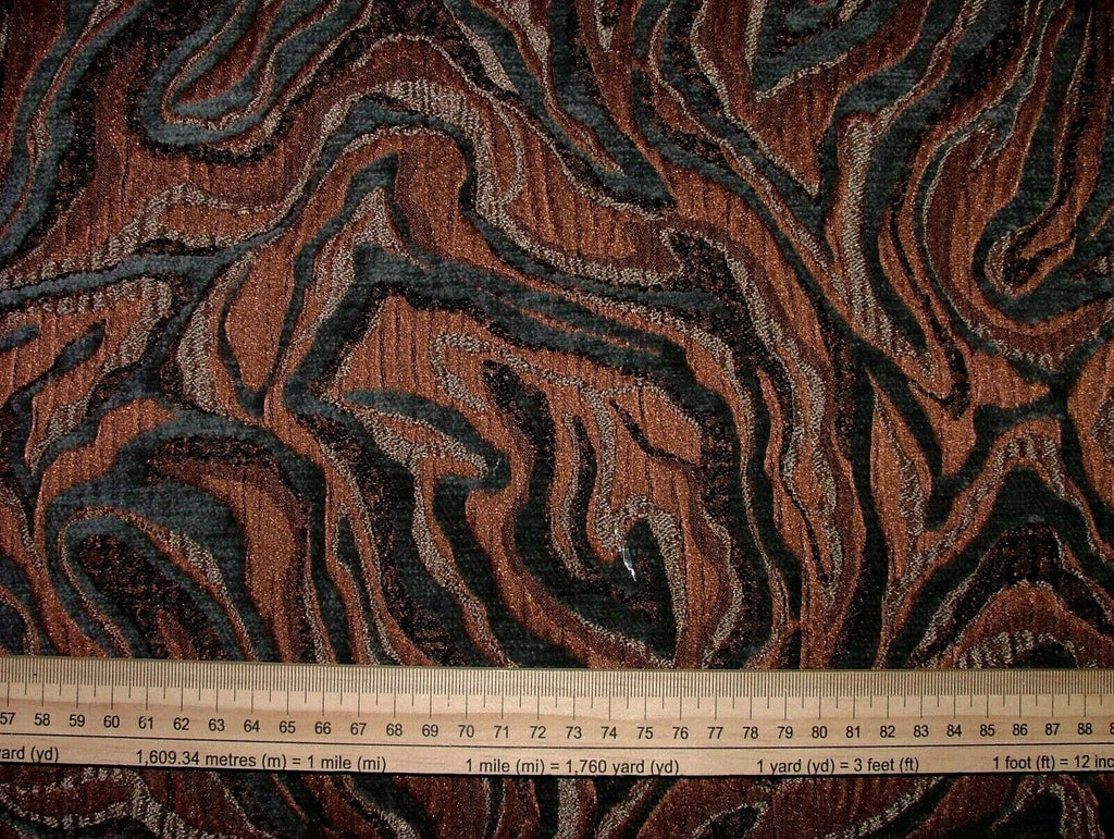 Oil Spill Copper Chenille Woven Jacquard Fabric Upholstery Cushion Curtain