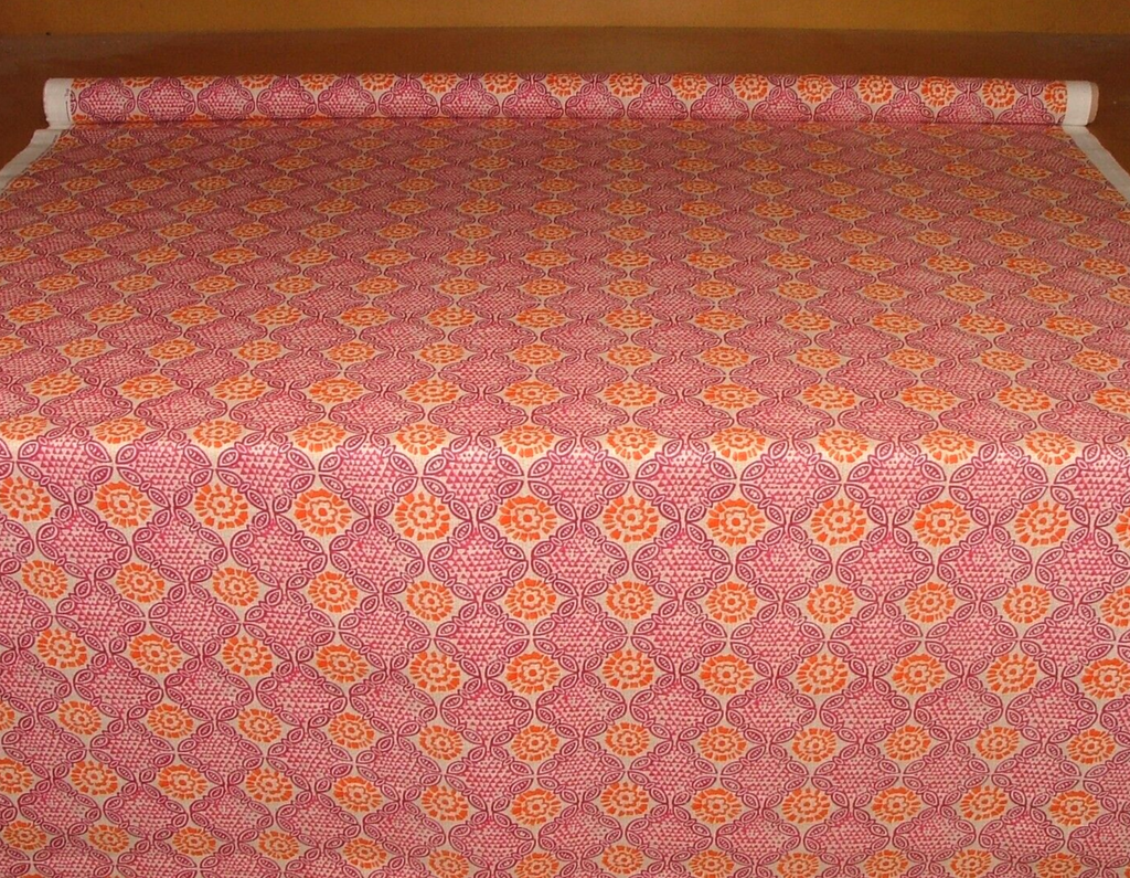 1.9 Metres iLiv Stardust Hot Pink Woven Cotton Fabric Cushion Curtain Upholstery