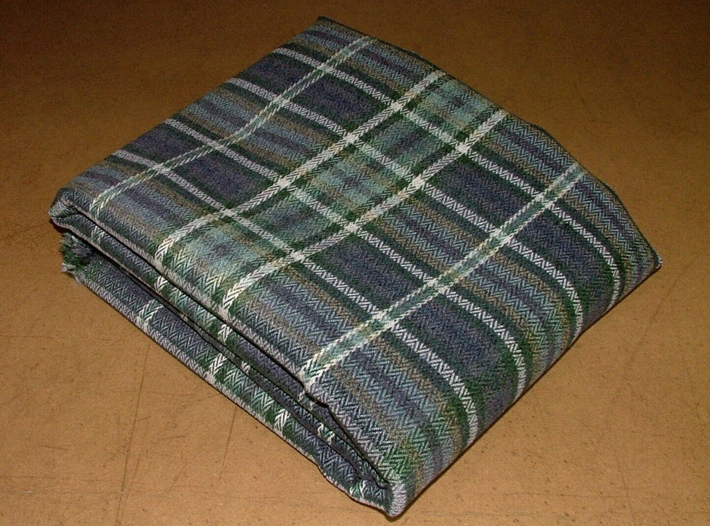 2.7 Metre Pitlochry Indigo Blue Tartan Flame Retardant Fabric Upholstery Cushion