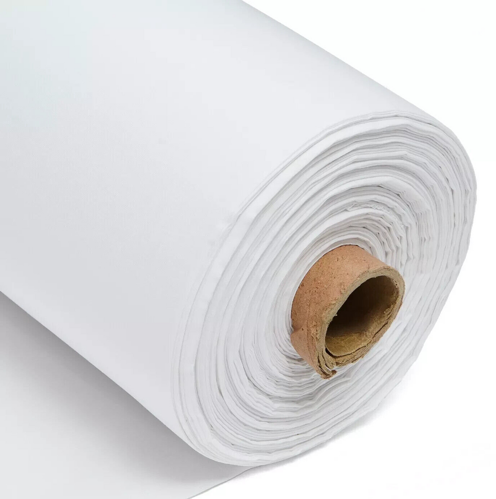 Blackout Curtain Lining Fabric WHITE 3 Pass Total Blackout - 20 Metre Roll0