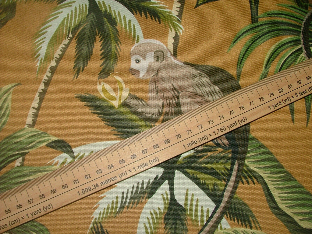 Tropical Monkey Botanical 100% Cotton Curtain Upholstery Cushion Blind Fabric