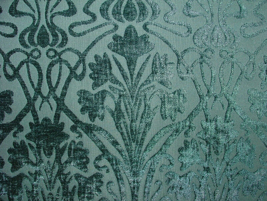 Art Nouveau Verdigris Thick Chenille Fabric Curtain Upholstery Cushion Blinds