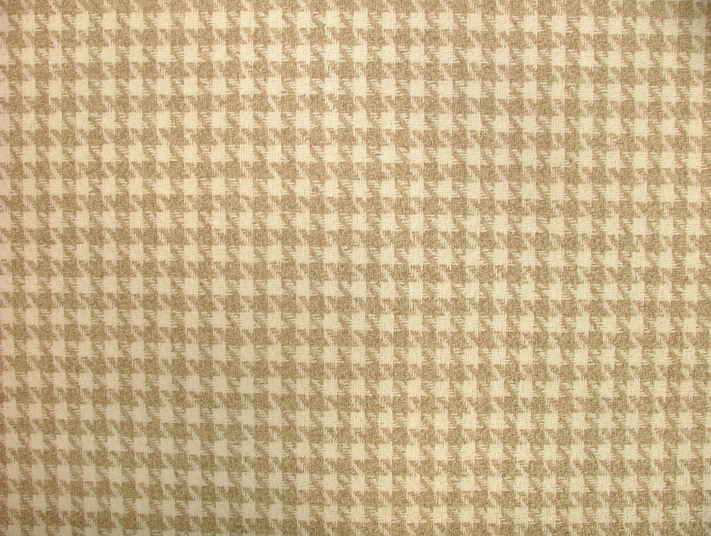 iLiv Curtain Upholstery Fabric 1.8 Metres Houndstooth Putty Flame Retardant0