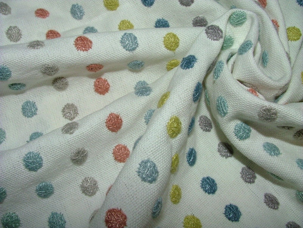 3.3 Metres Romo Dotty Embroidery Sorbet Fabric Upholstery Cushion RRP £419.10