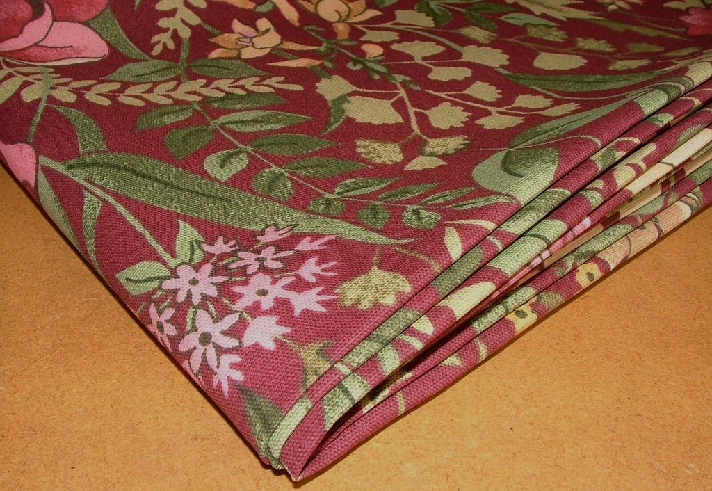 2.6 Metres iLiv Cotswold Claret Woven Cotton Fabric Cushion Curtain Upholstery