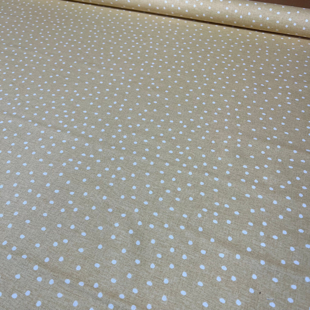 2.7 Metres iLiv Spotty Sand Woven Cotton Fabric Cushion Curtain Upholstery