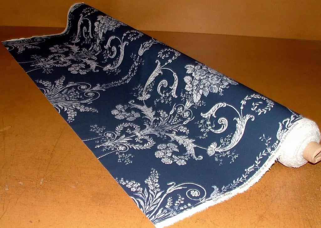 13 Metre Laura Ashley Josette Midnight Blue Fabric Curtain Cushion Upholstery3