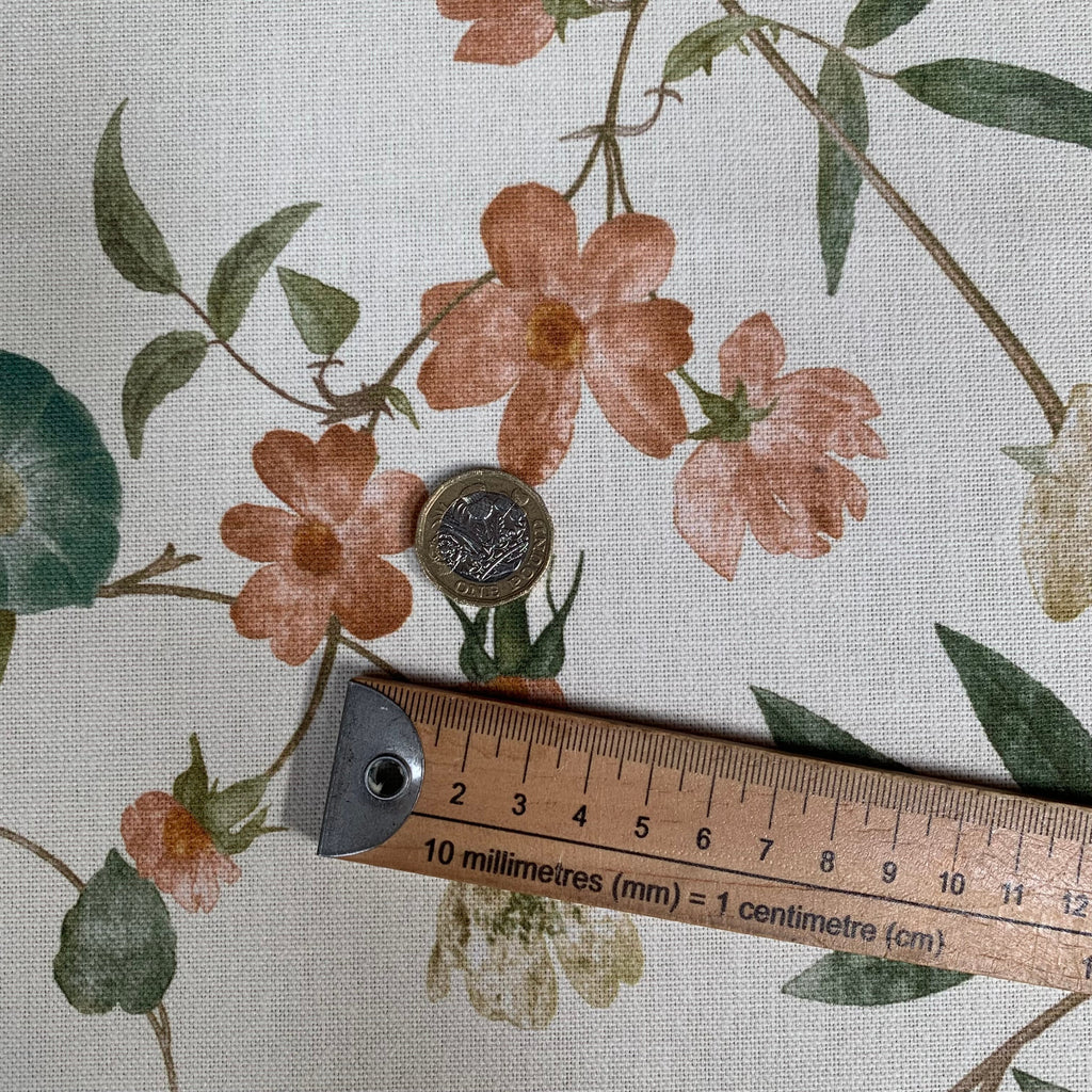 3.1 Metres iLiv Caprice Papaya Woven Cotton Fabric Cushion Curtain Upholstery6