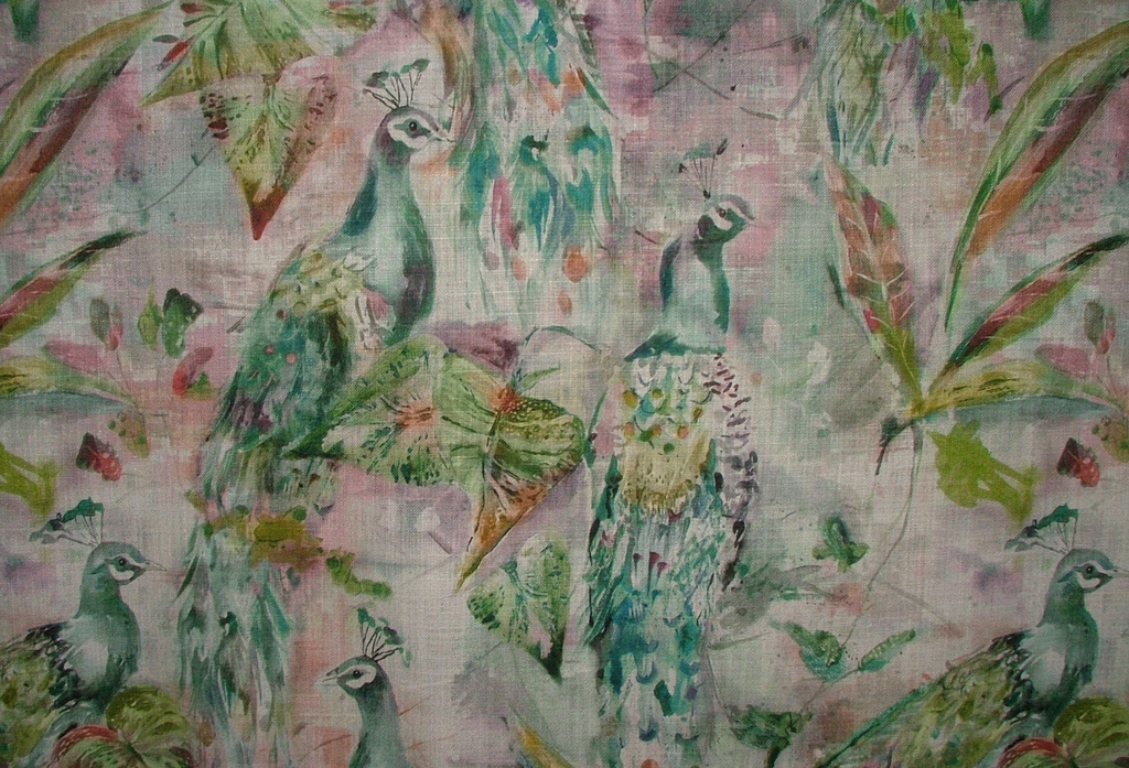 Fabric Remnants Voyage Maison 2 Metres Ebba Coral Upholstery Cushion Curtain0