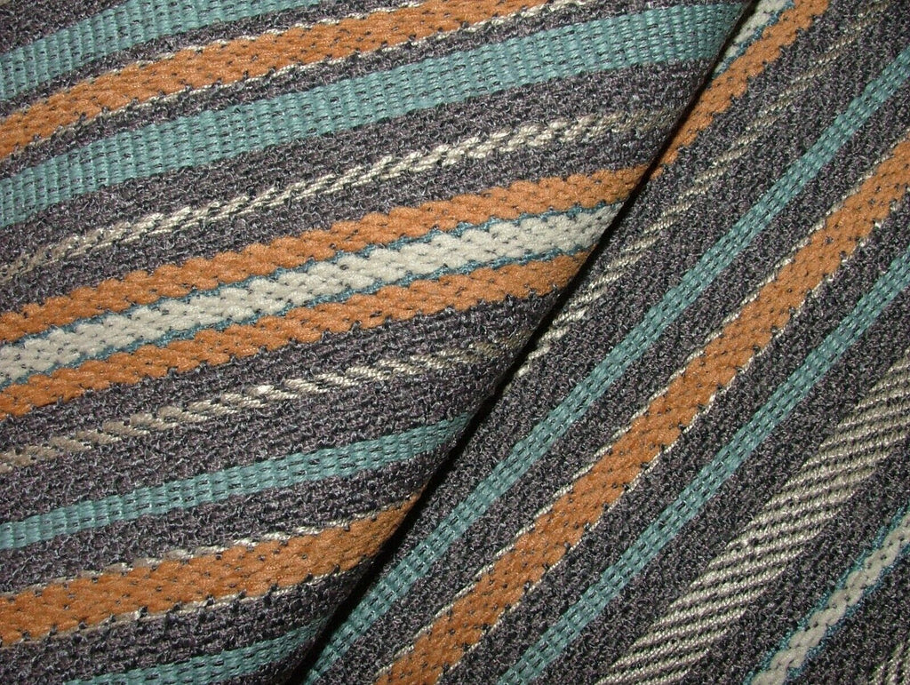 1 Metre Hendrix Noir Thick Woven Stripe Curtain Upholstery Cushion Fabric