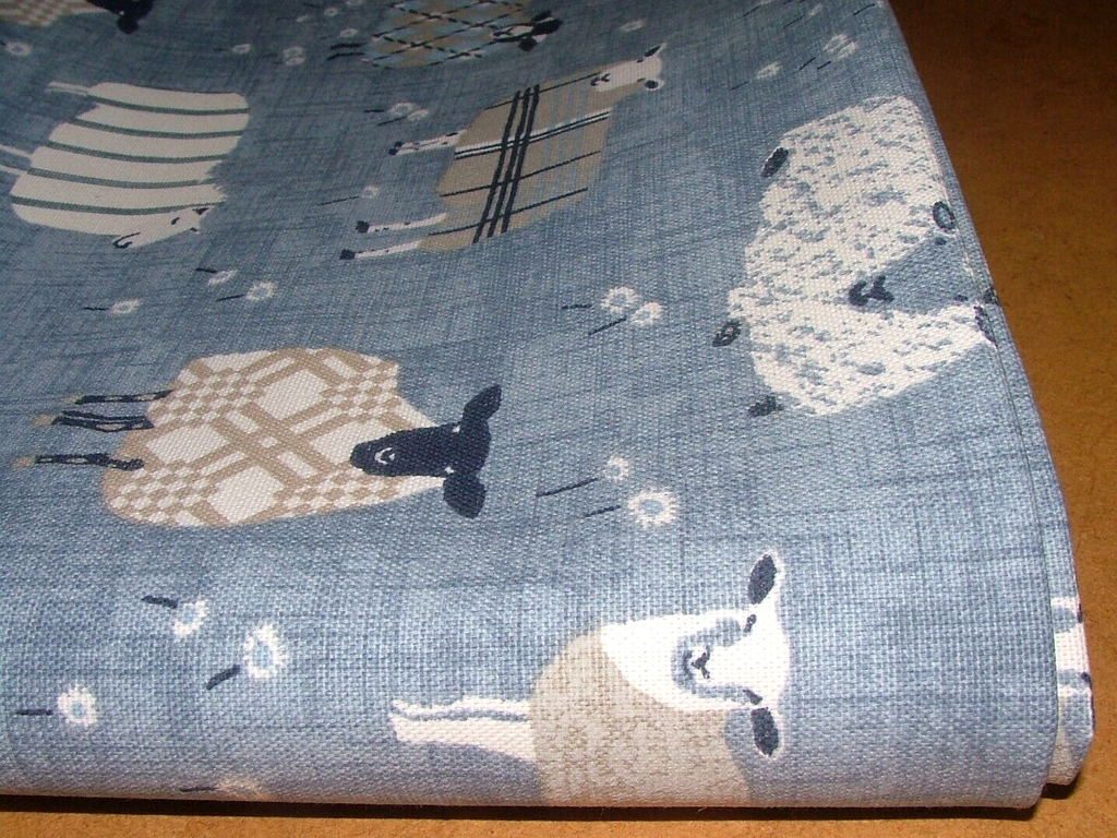 3.3 Metre iLiv Baa Baa Denim 100% Cotton Fabric Cushion Curtain Upholstery