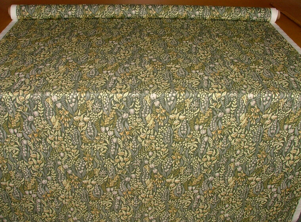 5.6 Metres Kelmscott Moss Woven Cotton Fabric Cushion Curtain Upholstery