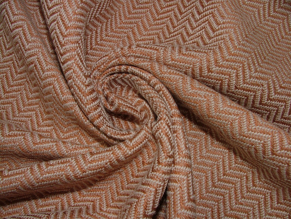 2.1 Metres iLiv Conway Coral Herringbone Fabric Upholstery Cushion Curtain10