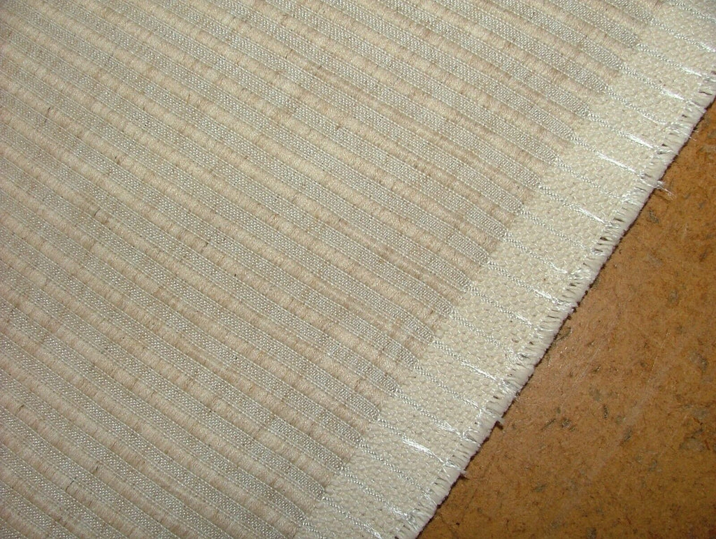 Romo Natural Beige Ribbed Linen Blend Fabric Upholstery Cushion Curtain