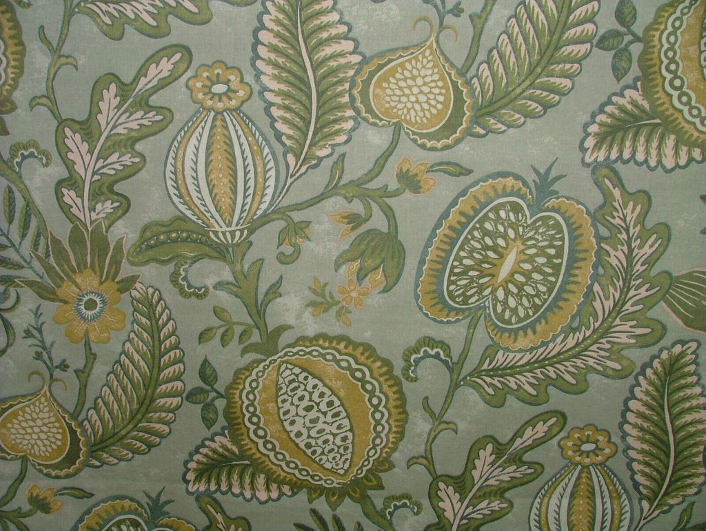 5.5 Metres iLiv Winter Fruits Sage Cotton Fabric Cushion Curtain Upholstery