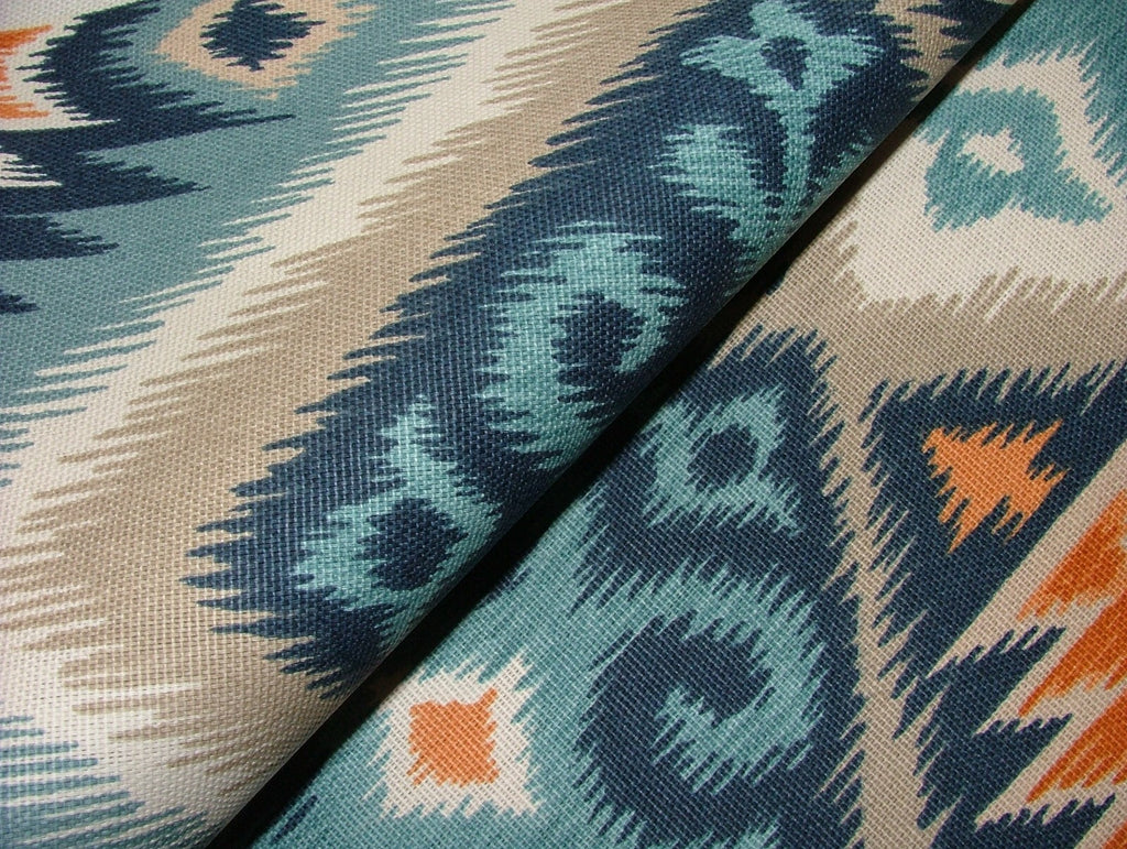 3.2 Metres iLiv Navajo Teal Woven Cotton Fabric Cushion Curtain Upholstery11
