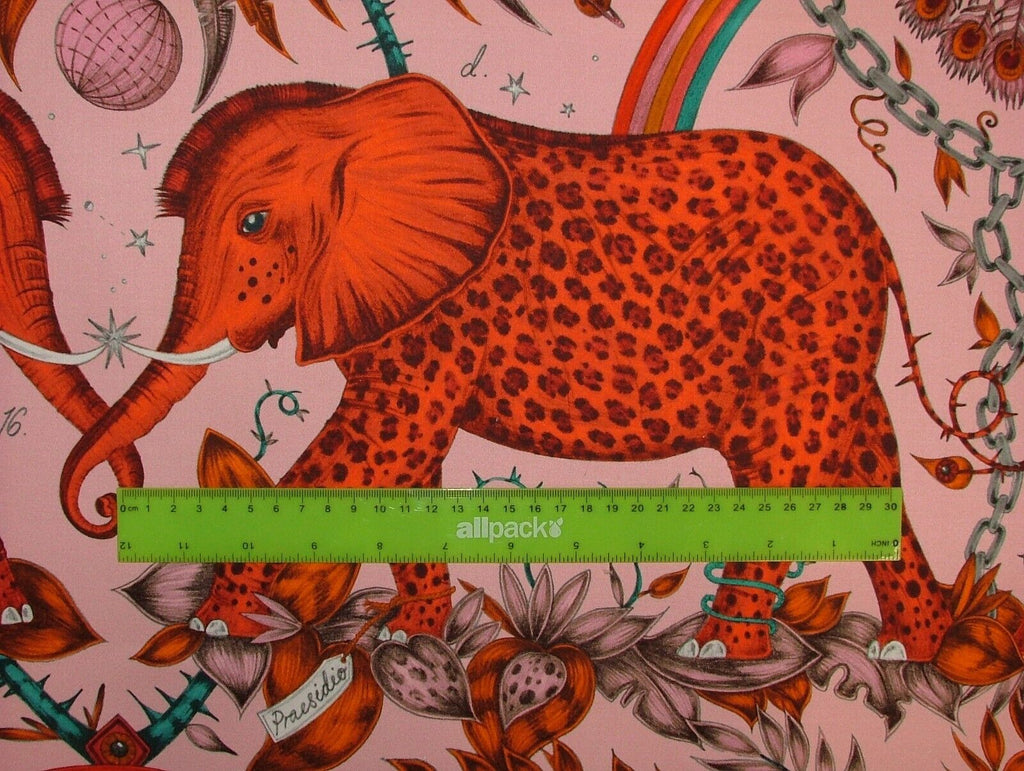 Emma J Shipley Fabric Zambezi Blush Cotton Curtain Upholstery Cushion  Fabric