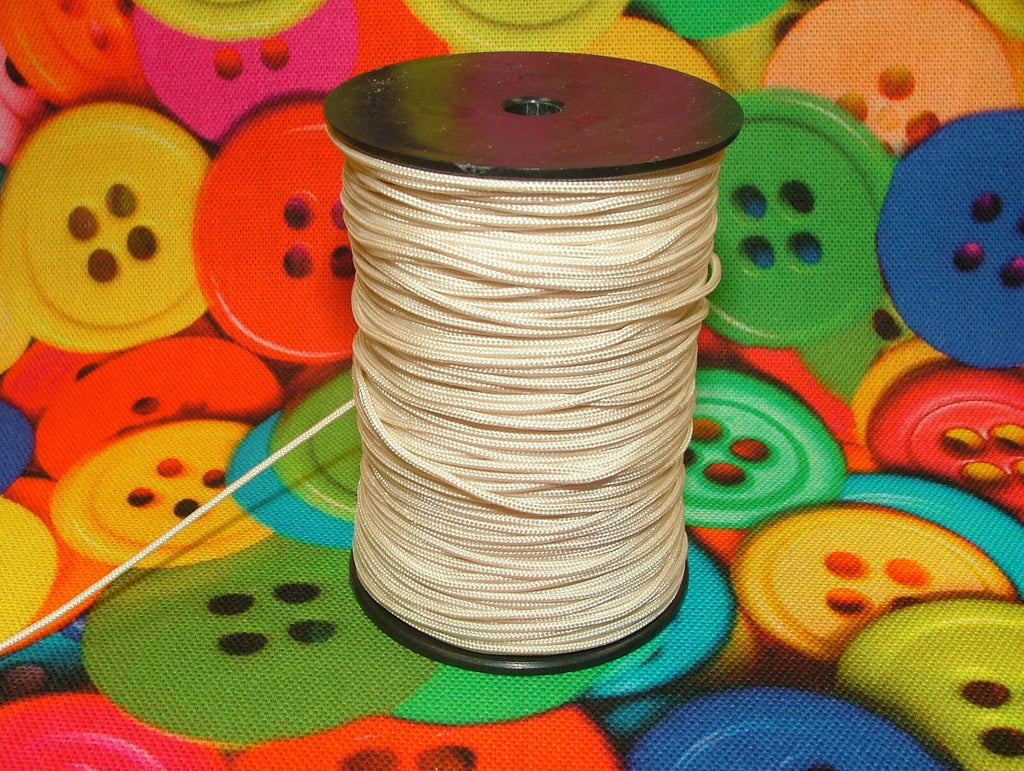 100 Metre Roll 1.2mm Cream Or White Roman Blind Cord - Curtain Making Supplies