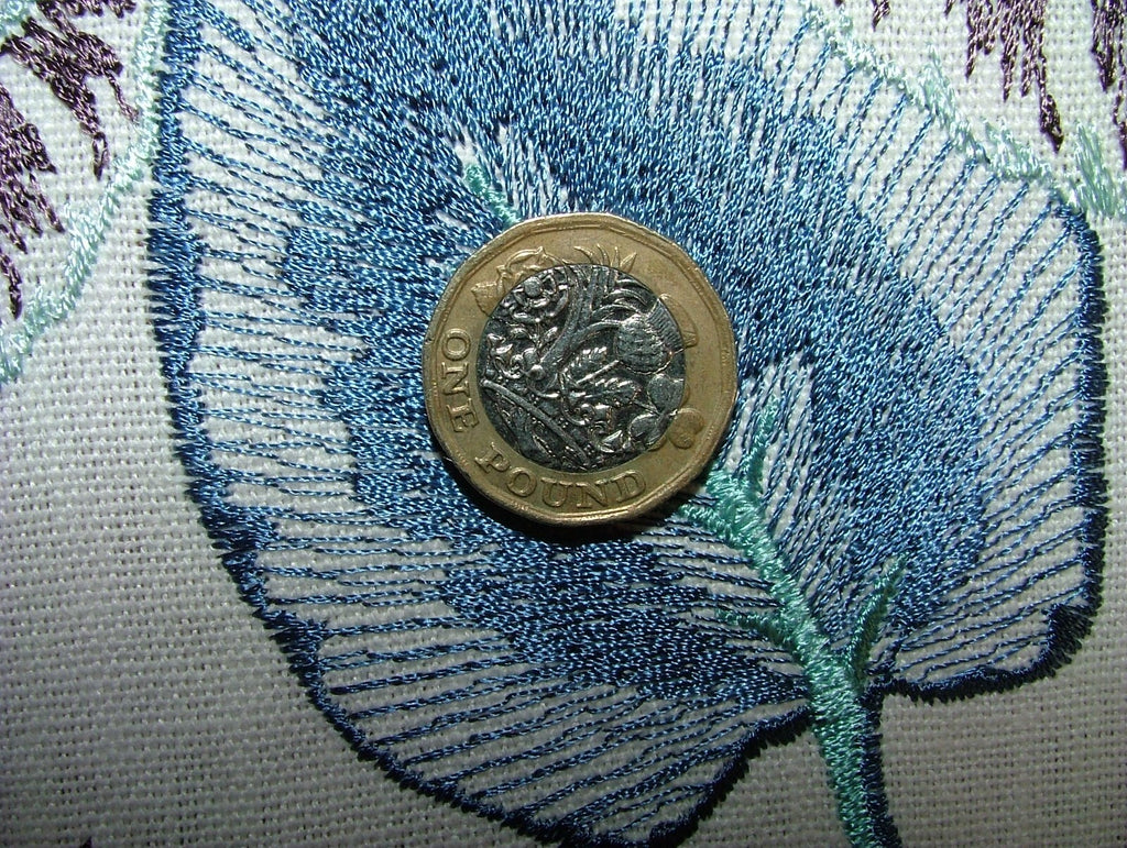 Embroidered Curtain Fabric 9 Metres Serengeti Marine Cushion Upholstery RRP £5859