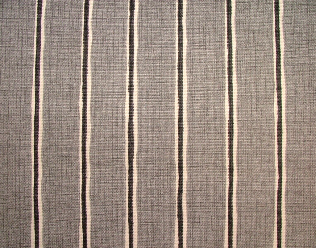 4.3 Metres iLiv Rowing Stripe Pewter Cotton Fabric Cushion Curtain Upholstery