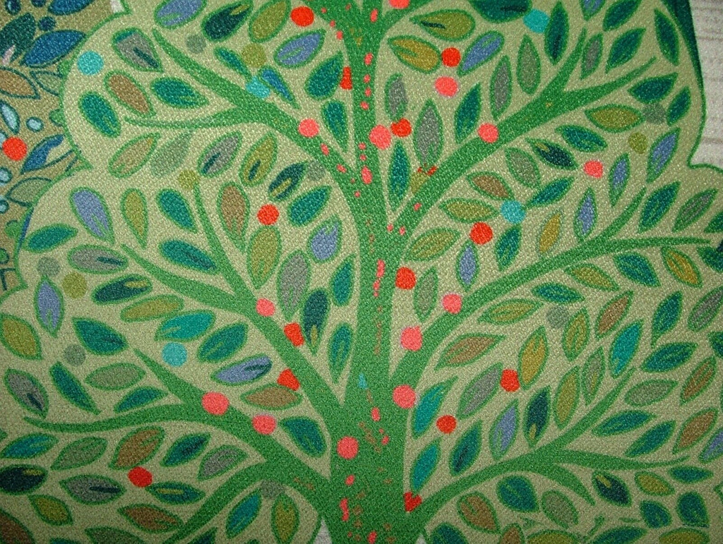 Foliage Fall Tree Carnival Velvet Designer Fabric Curtain Upholstery Cushion