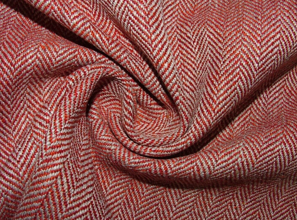 2.3 Metres iLiv Jacob Red Herringbone Fabric Upholstery Cushion Curtain