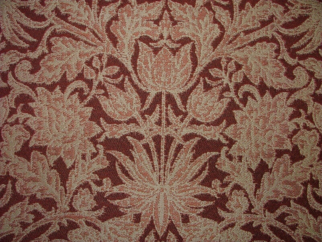 35 Metres Riverhill Claret Woven Jacquard Fabric Curtain Upholstery Cushion