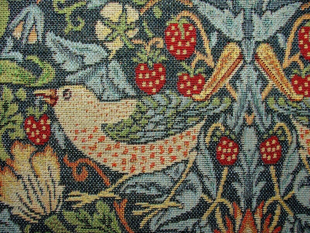 William Morris Strawberry Thief Tapestry Curtain Upholstery Cushion Fabric