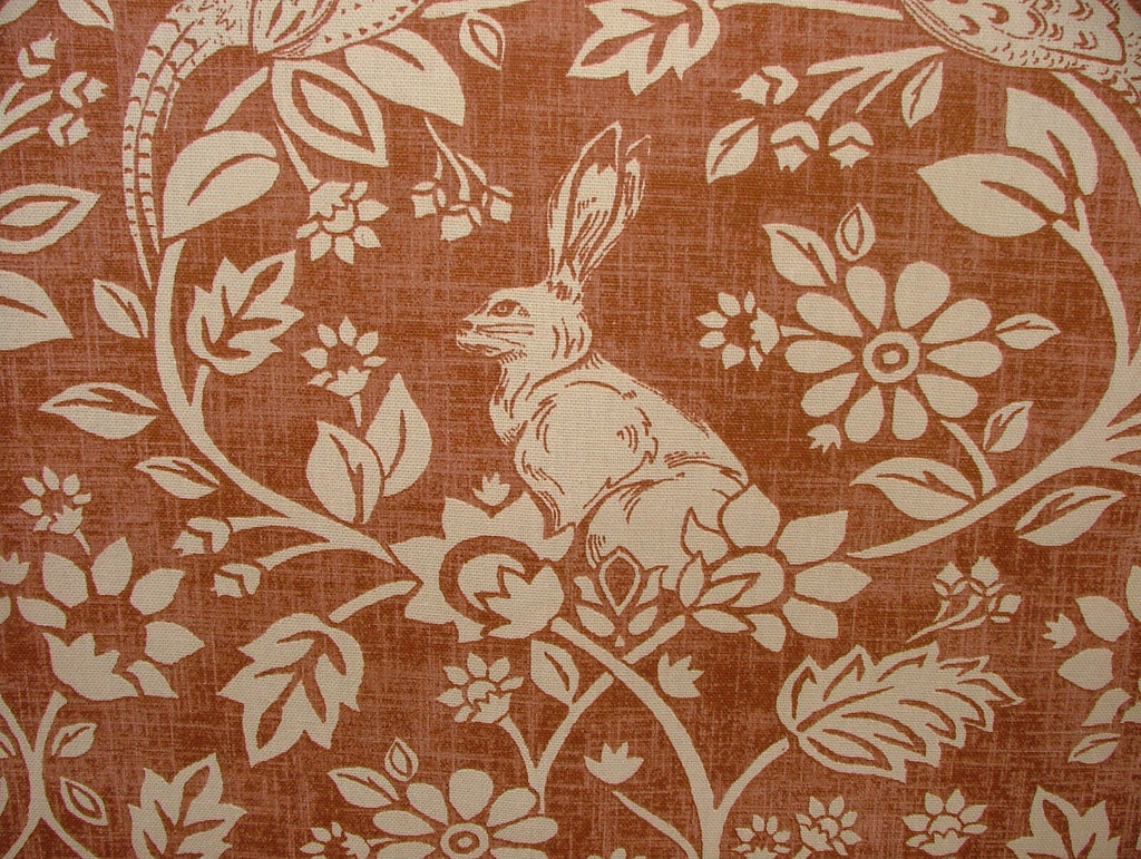 Heathland Hares And Game Birds Cotton Designer Curtain Blinds Upholstery Fabric