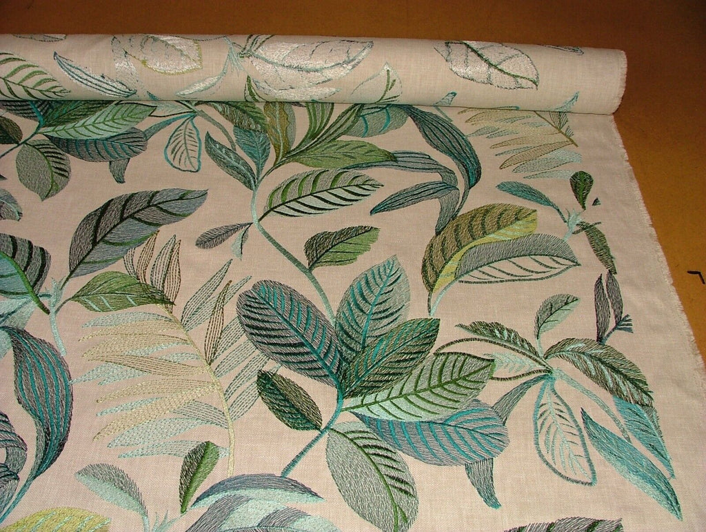 3 Metres iLiv Antigua Lagoon Embroidered Fabric Curtain Upholstery Cushion