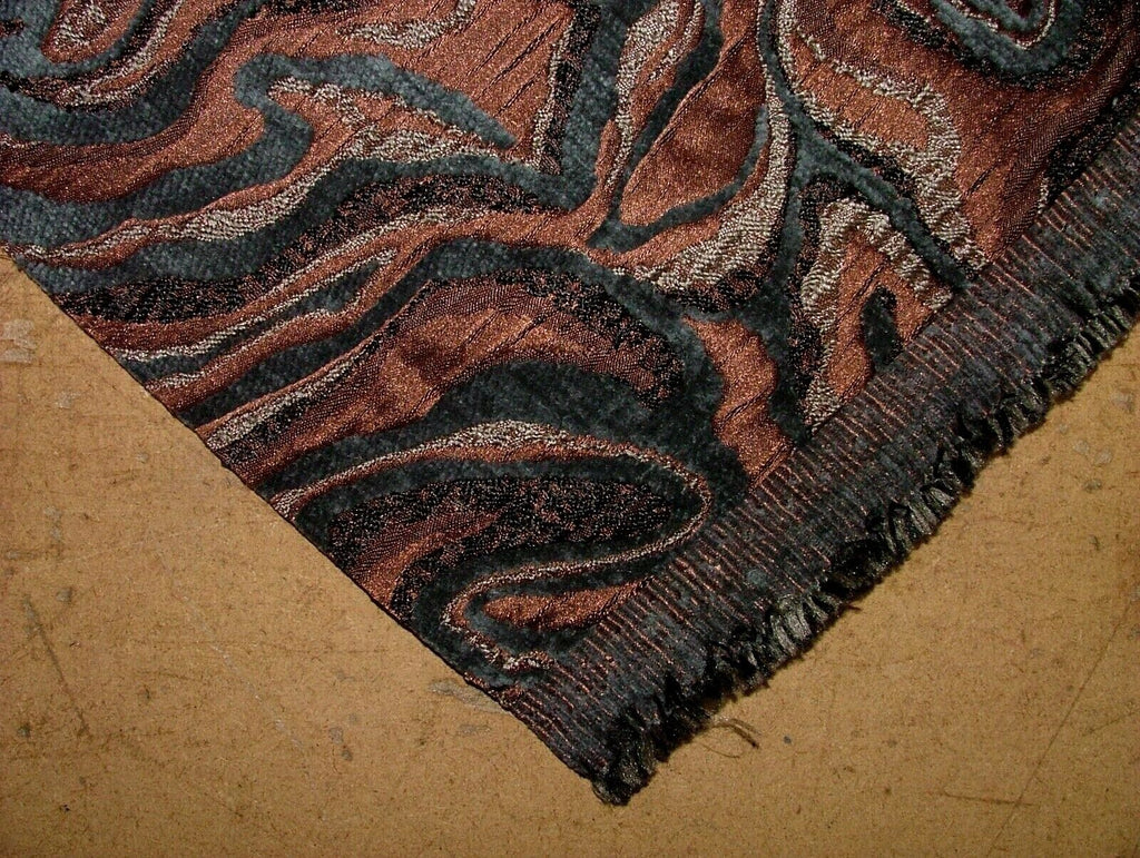 Oil Spill Copper Chenille Woven Jacquard Fabric Upholstery Cushion Curtain