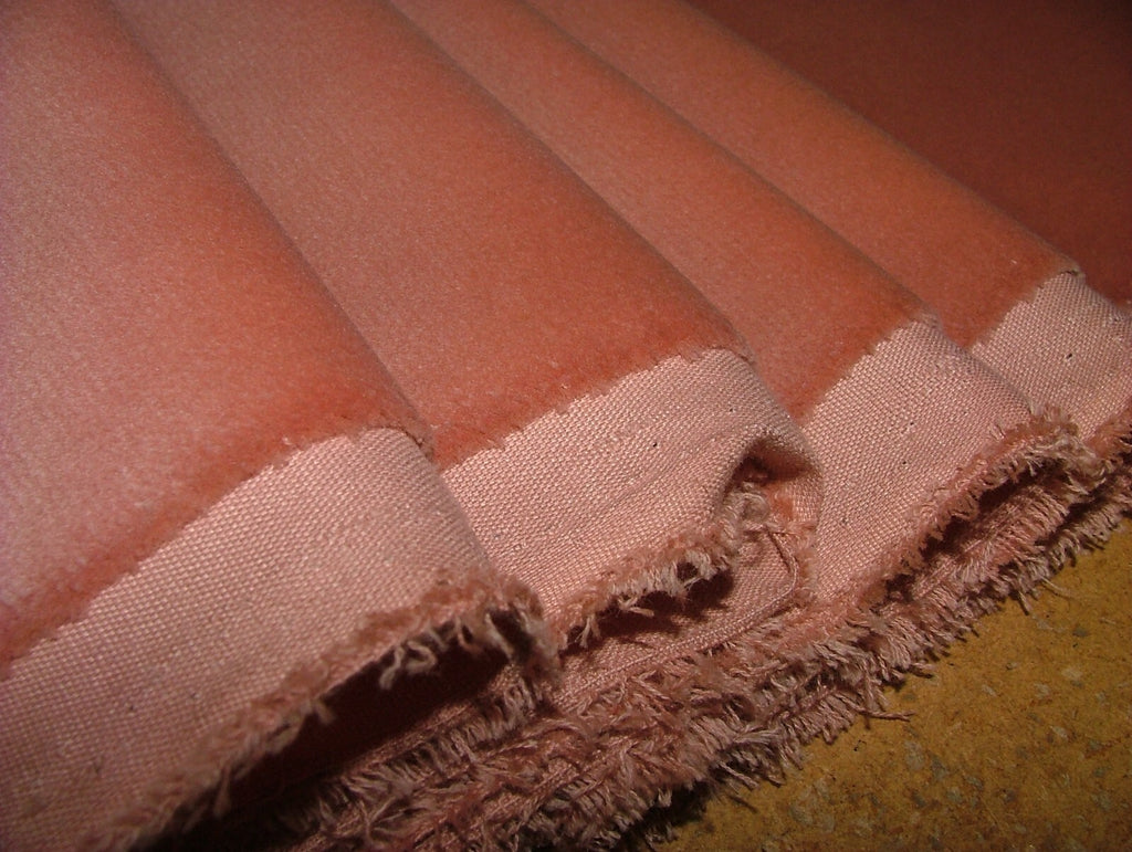 10 Metres Romo Powder Room Pink Velvet Fabric Curtain Upholstery RRP £1250.005