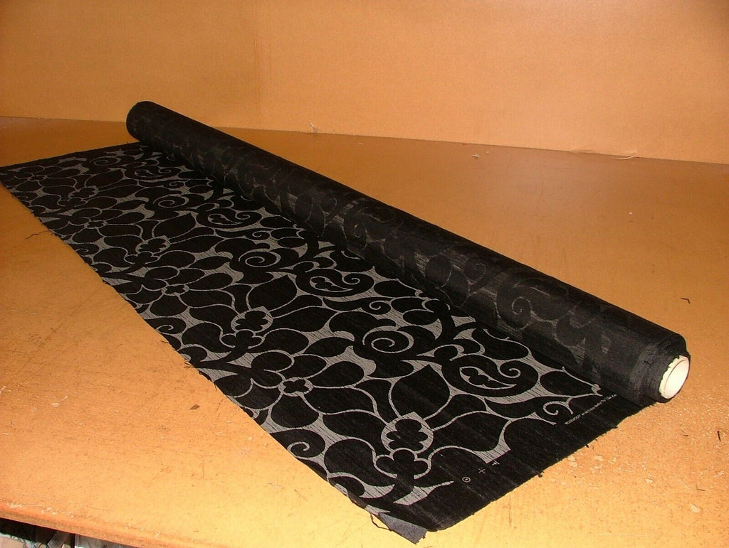 17 Metres Rosemoor 100% Silk Onyx Fabric Curtain Cushion Soft Furnishings Use