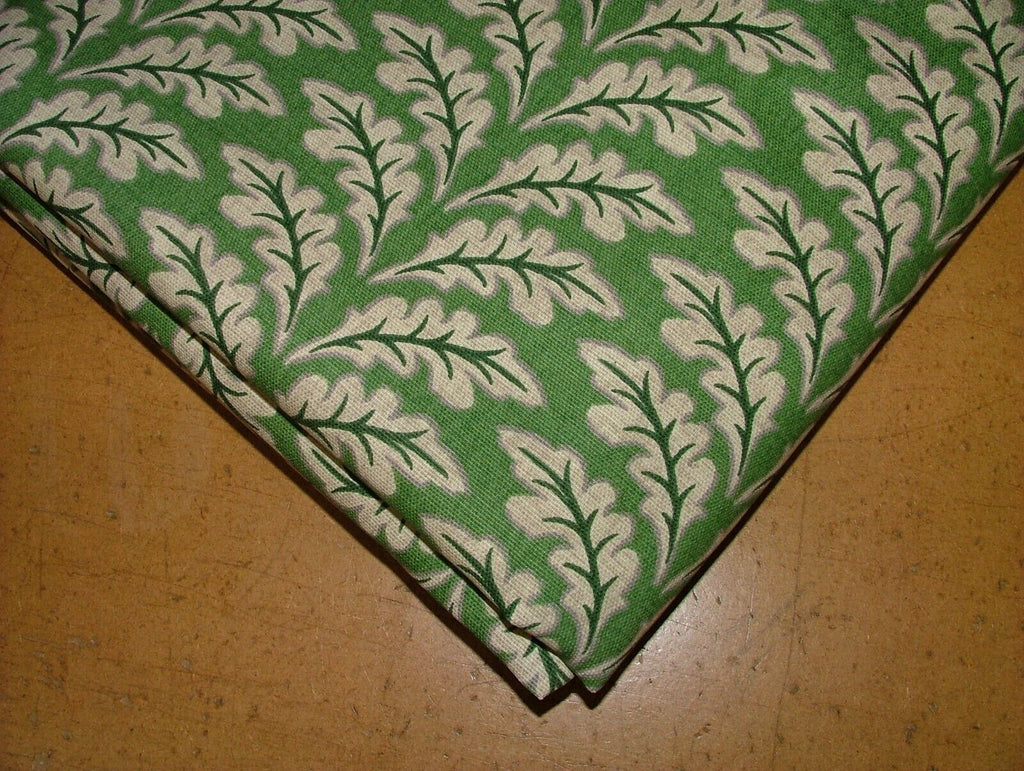 3.8 Metres Morris Leaf Forest Green Cotton Curtain Upholstery Cushion Fabric