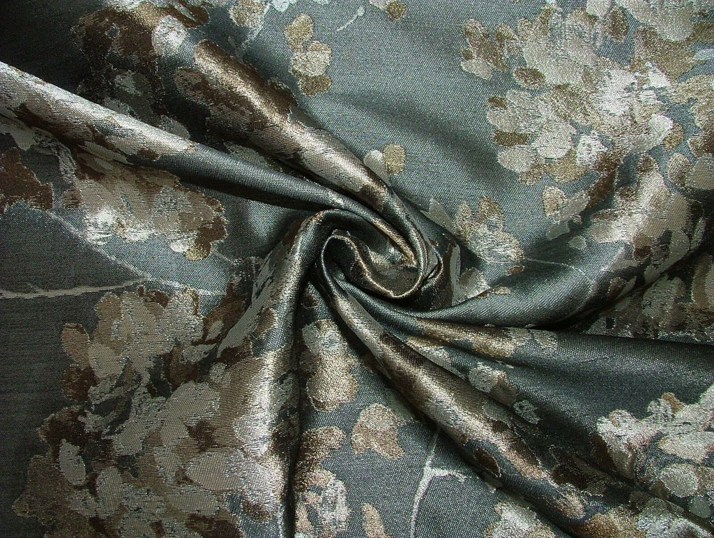 Romo Sakuya Gunmetal Silk Wool Blend Jacquard Curtain Fabric RRP £116.00 PM