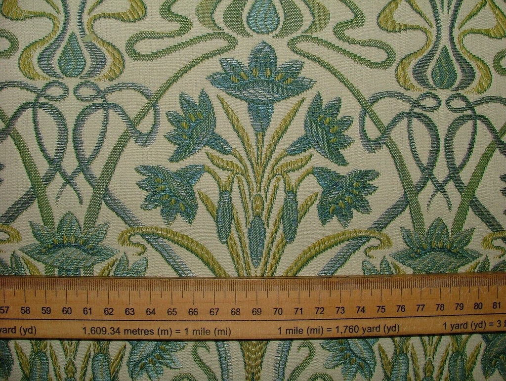 2.6 Metres Art Nouveau Tiffany Prussian Blue Jacquard Curtain Upholstery Cushion